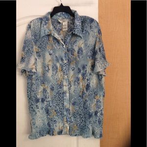 Multi colored floral women tunic top plus size 18